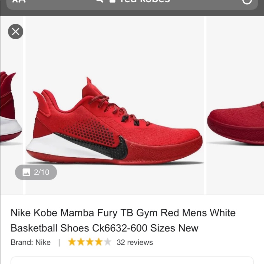 Red Nike Kolbe Momba Fury’s